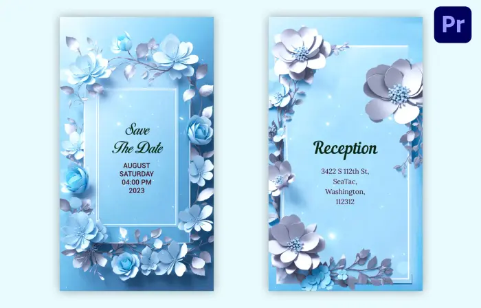 Premium 3D Floral Wedding Invitation Insta Story